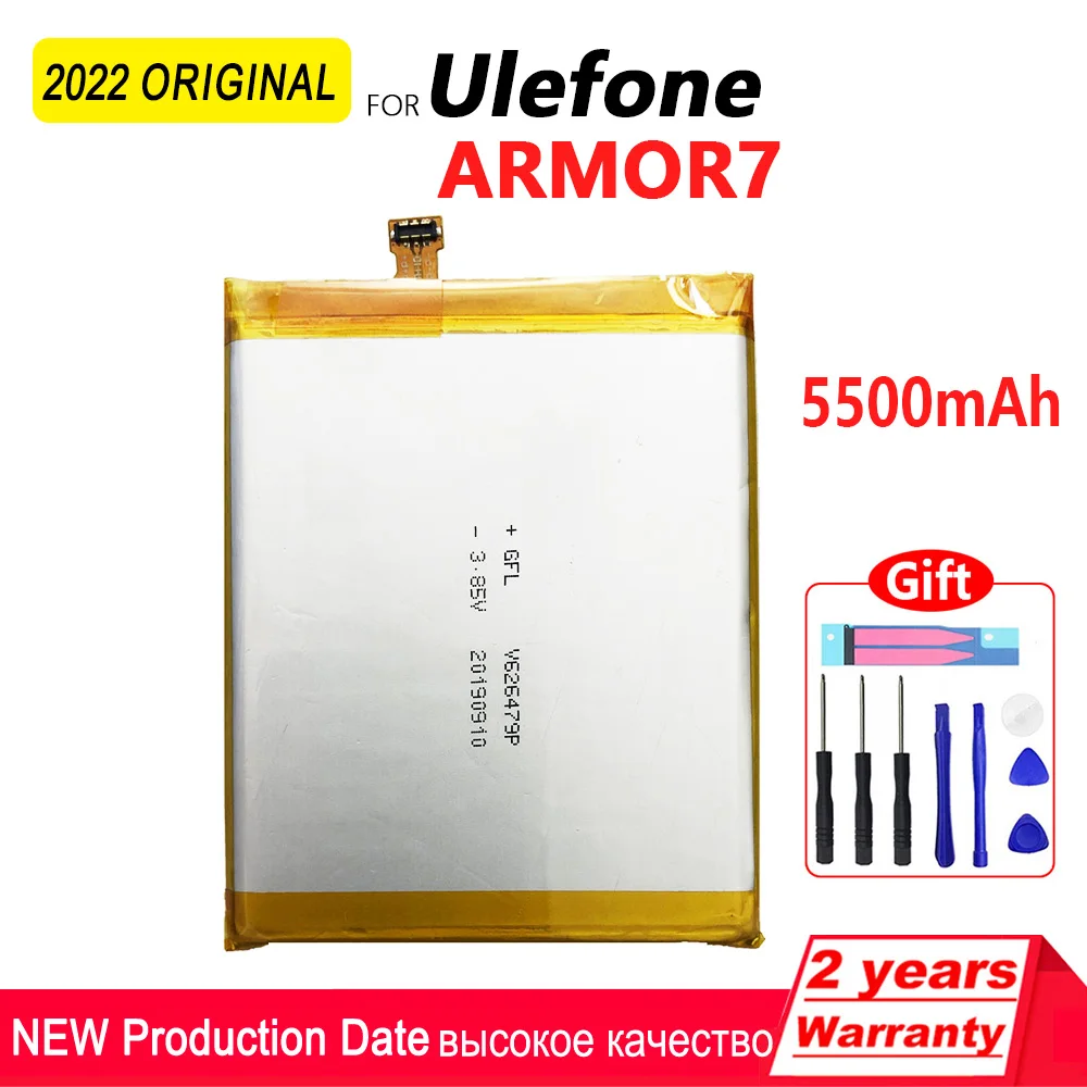 Оригинал для Ulefone ARMOR 2/3/7/X3/Power 2/3/5/Gemini Pro T1/2/Paris/NOTE 7/S11/S1/S7/S8/U007/аккумулятор смартфона