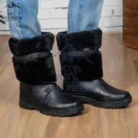 Унты мужские натуральные короткие, войлочная и литая подошва#5