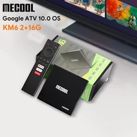 mecool android tv box km6 google certified android 10 0 2gb 16gb amlogic s905x4 100m lan bt 5 0 smart set top box media player