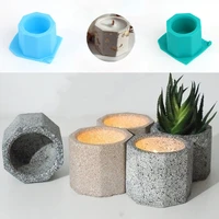 octagon flower pot silicone molds succulent plant planter pot mold concrete cement plaster molds ice cube tray diy crafts mold