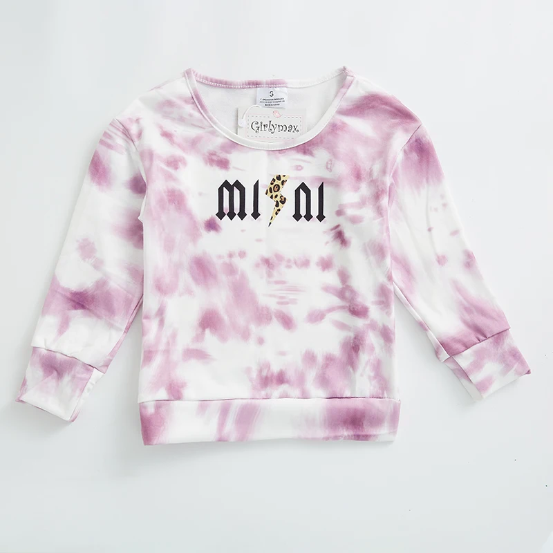 

Girlymax Baby Girls Mommy &me Tie Dye Mini Raglans Boutique Cotton Top T-shirt Long Sleeve Kids Clothing