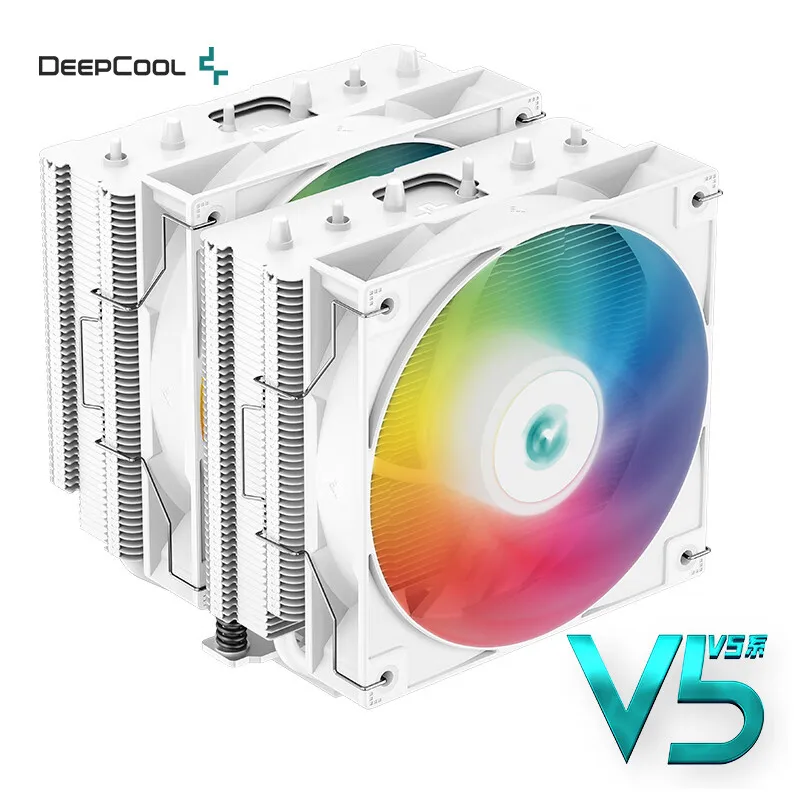 

DEEPCOOL AG620 WH ARGB BIG FROST TOWER V5 WHITE /6 HEAT PIPES/AM5 SUPPORT/WITH SILICONE GREASE CPU RADIATOR