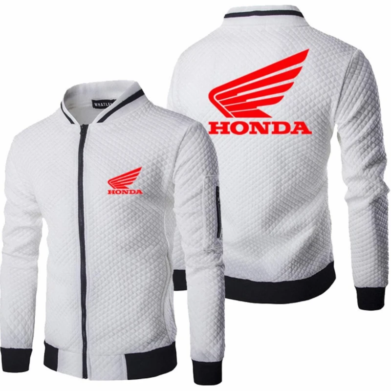

NEW Men Anime for Honda Car Logo Print Casual HipHop Harajuku Gradient High Quality Cotton Men's baseball jacket Sweatshirt