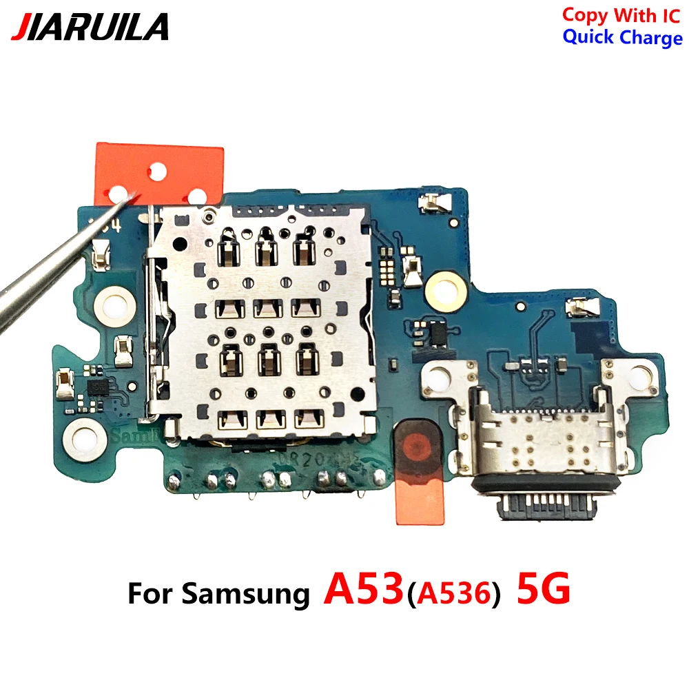USB Charging Port Mic Microphone Dock Connector Board Flex Cable For Samsung Galaxy A53 5G A536 A536B Repair Parts
