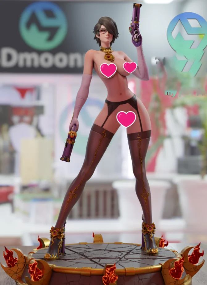 Фигурка Байонетты, hentai figure, 3d печать модели из смолы неокрашенная размер 175мм