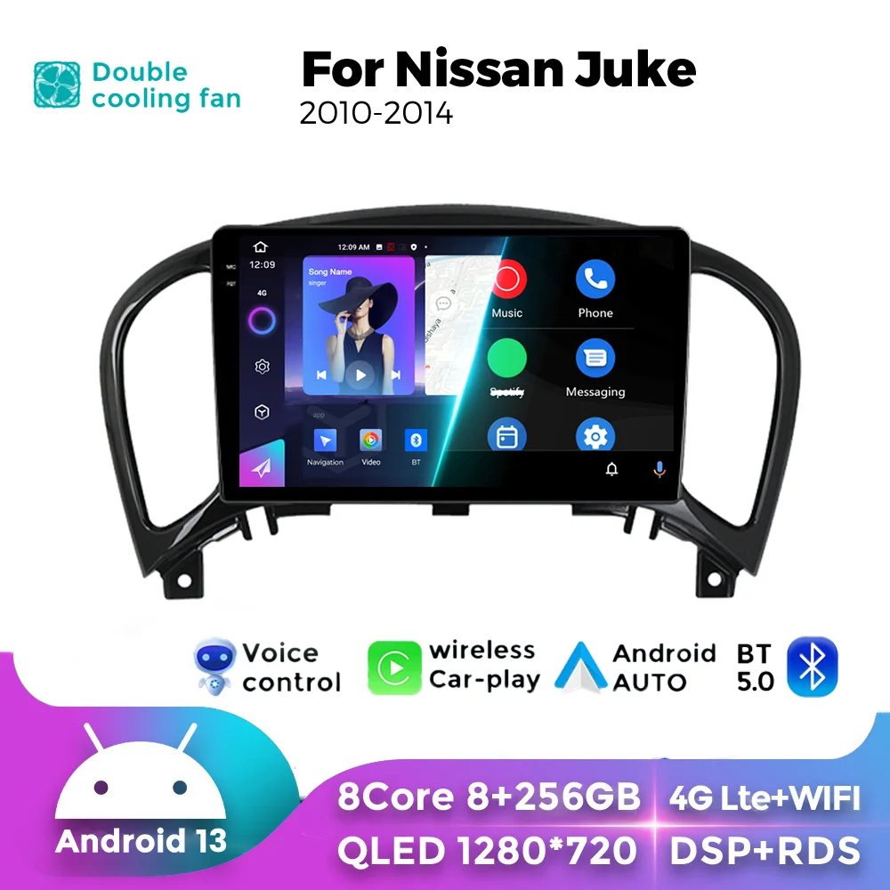 Автомобильный Мультимедийный Плеер Navifly 2 DIN Android Для Nissan Juke YF15 2010-2014 С Carplay 4G WiFi GPS