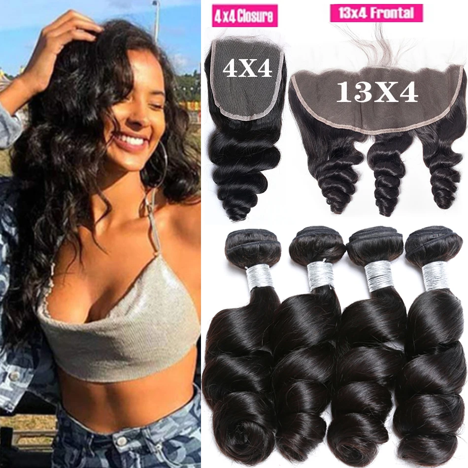 Свободные волнистые пучки с застежкой перуанские волосы 12 А 3 пряди 13*4