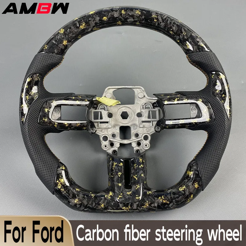 Индивидуальный руль из углеродного волокна для Ford Mustang 2015 2016 2017 2018 2019 2020 2021 2022 GT с