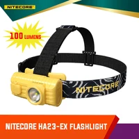 nitecore ha23 ex 100 lumens ultra lightweight explosion proof headlamp utilizing cree xp g led white light uses 2 x aa batteries