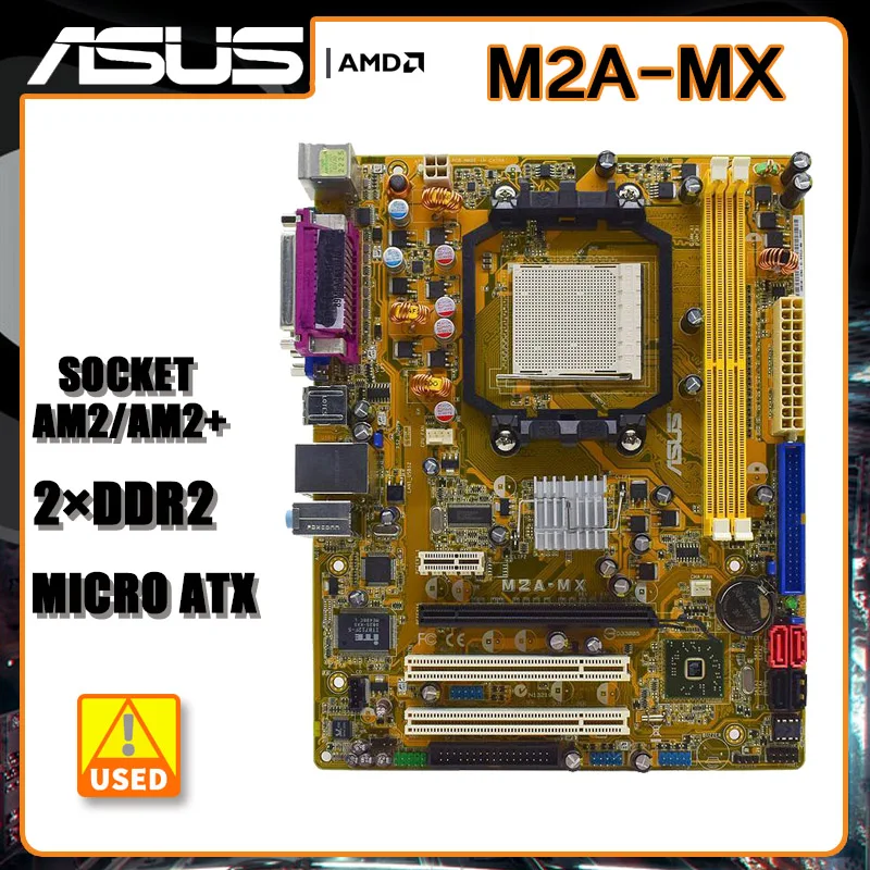 ASUS M2A-MX Motherboard Socket AM2 DDR2  PCI-E 16X USB2.0 	Micro ATX AMD 690V Motherboard For Athlon64 FX/Athlon 64 X2 cpus