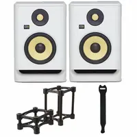 BIG DISCOUNT SALES ON Special Price KRK ROKIT 8 G4 9'' 2 Way Active Studio Monitor Kit (Pair, White Color) Speaker