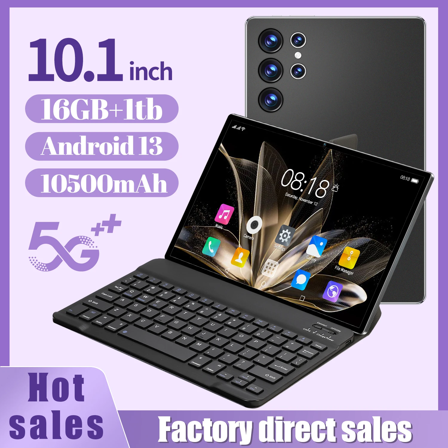 Proteggi Custodia + Altoparlante Per Tastiera Telefono Tablet Pad Pro Google Play 16Gb Ram 512Gb Rom Tablet Android 13 Dual Call Gps Bluetooth
