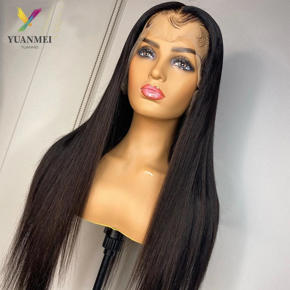 Transparen Bone Straight 13x4 Human Hair Lace Frontal Wig Brazilian Glueless 30 Inch Lace Front Wigs For Women On Sale Clearance