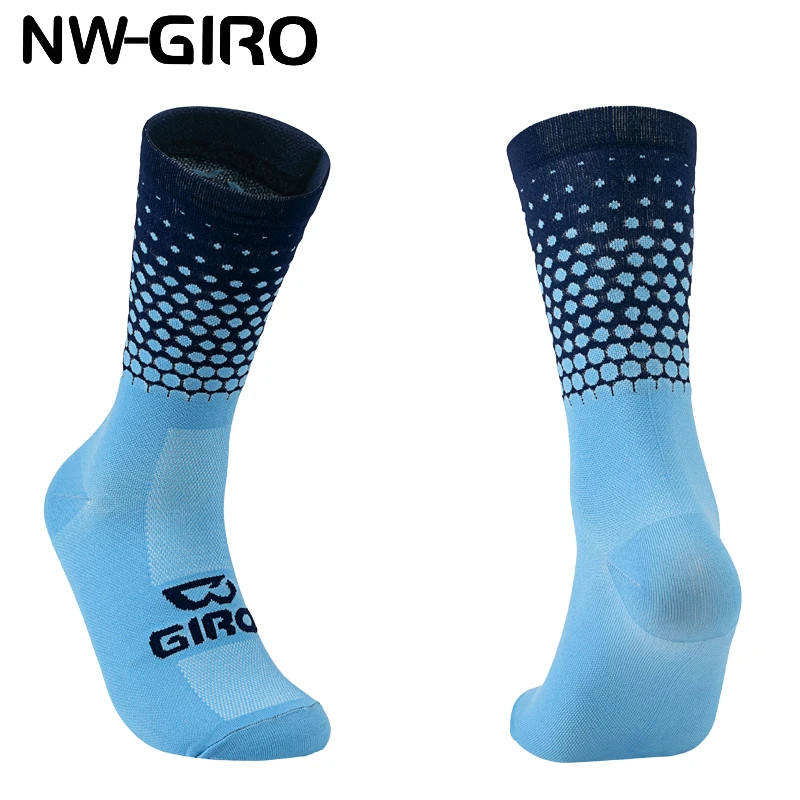 Фото Спортивные профессиональные велосипедные носки NWGIRO, дышащие носки для дорожного велосипеда, уличные Спортивные Компрессионные носки для г... №4