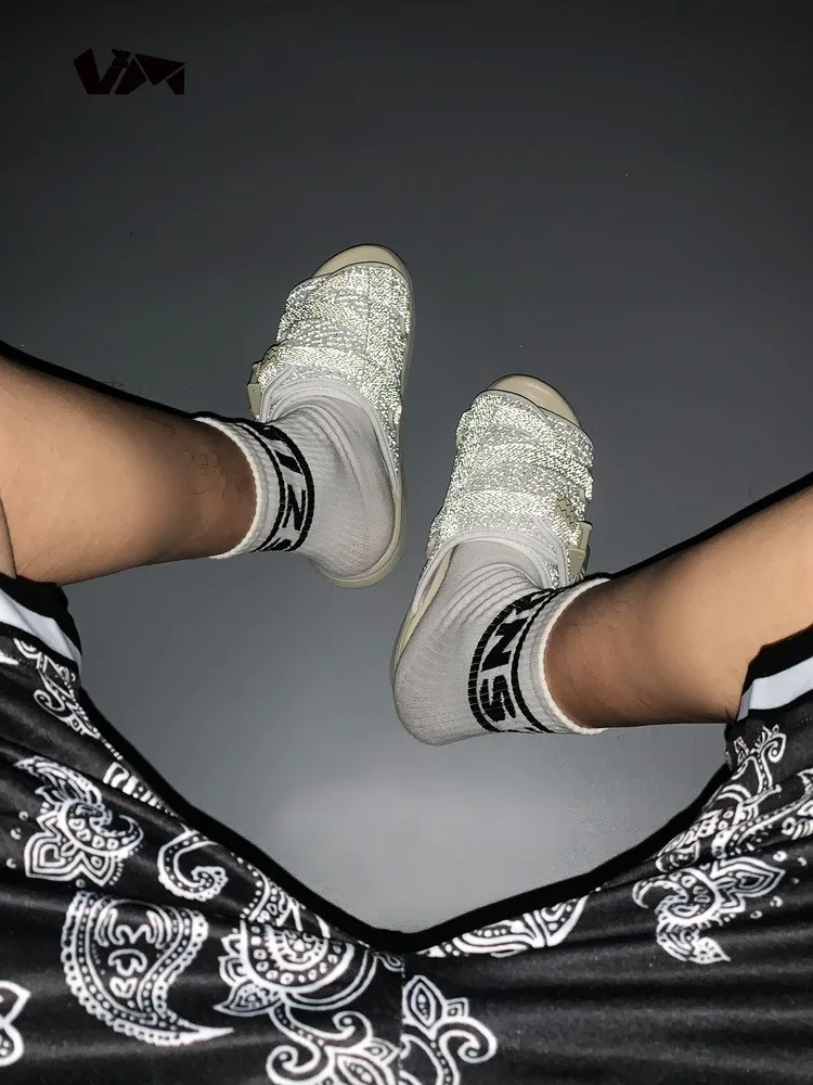 Рождественские летние тапочки мужские светоотражающие сандалии сланцы