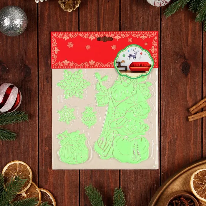 Наклейки на окна, светящиеся 