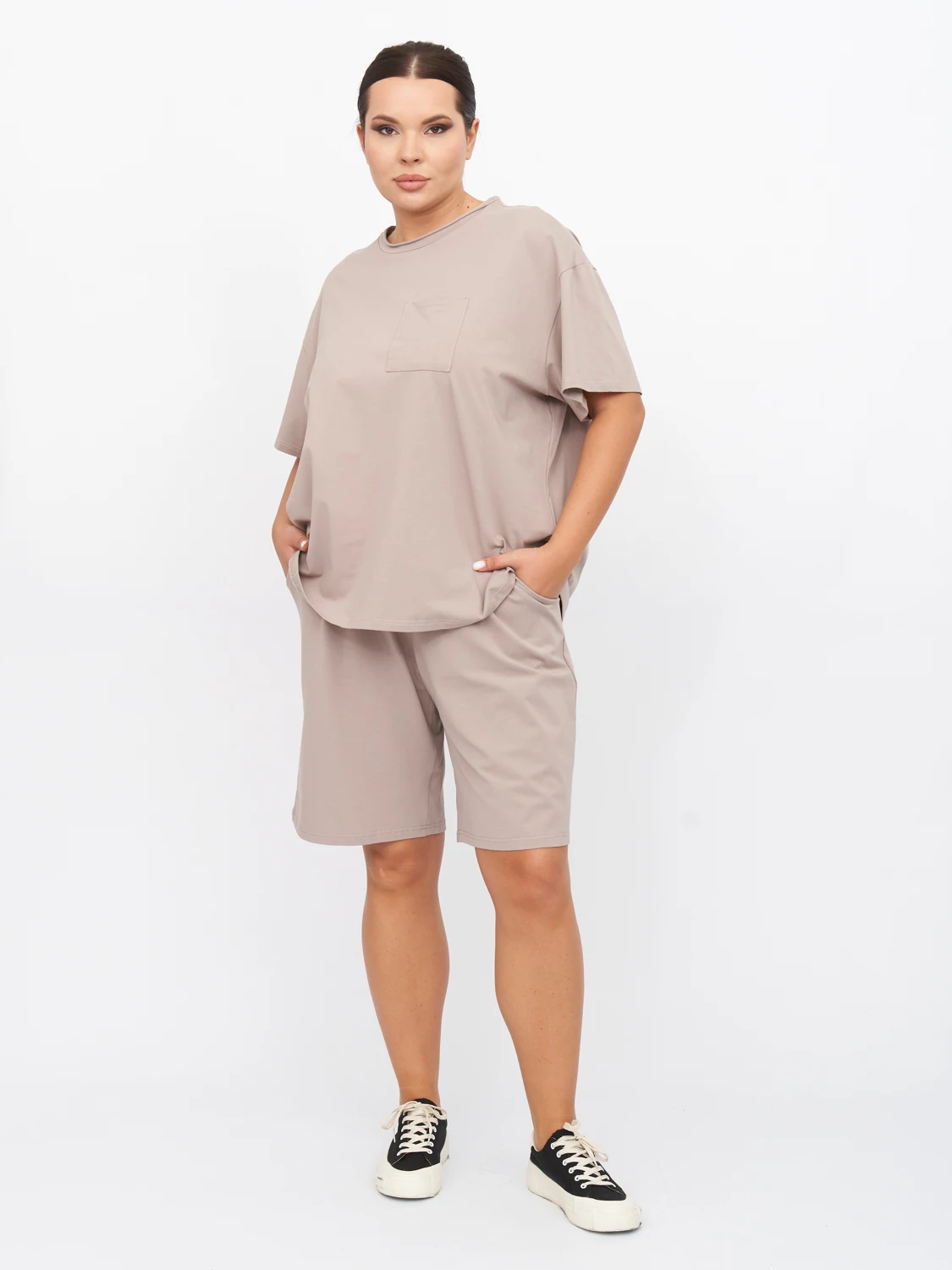 Футболка FU20502BEG18 плюс сайз