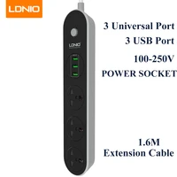 ldnio usb power strip surge protector ac usb port with extension cord for smartphonetabletshome office electrical socket