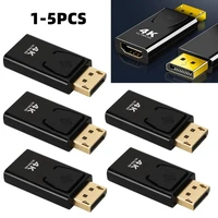 1 5pcs displayport to hdmi compatible adapter converter display port male dp to female hd tv cable adapter video audio for pc tv