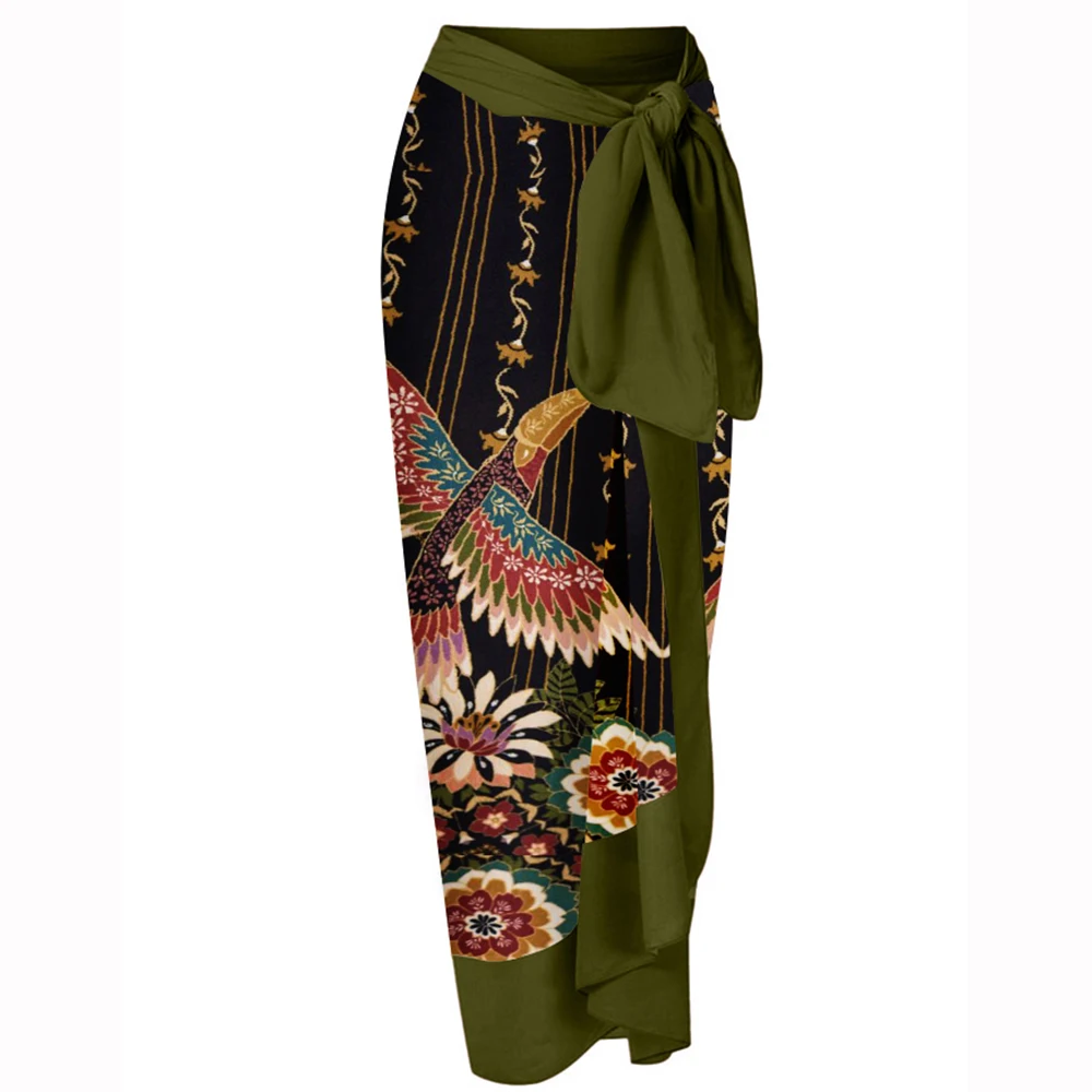 Sexy Printed Bikini Fashion One-piece Swimsuit with Cover Up Designer Bathing Suit Deep-v Beachwear Summer Beach Wear Swimwear