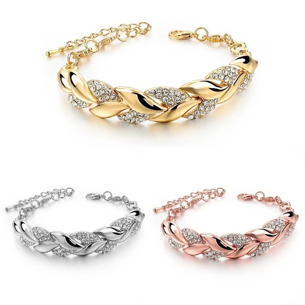 

Роскошный дизайнерский женский браслет с листьями, модные свадебные украшения, изысканный женский браслет из циркония, Романтичный подаро...