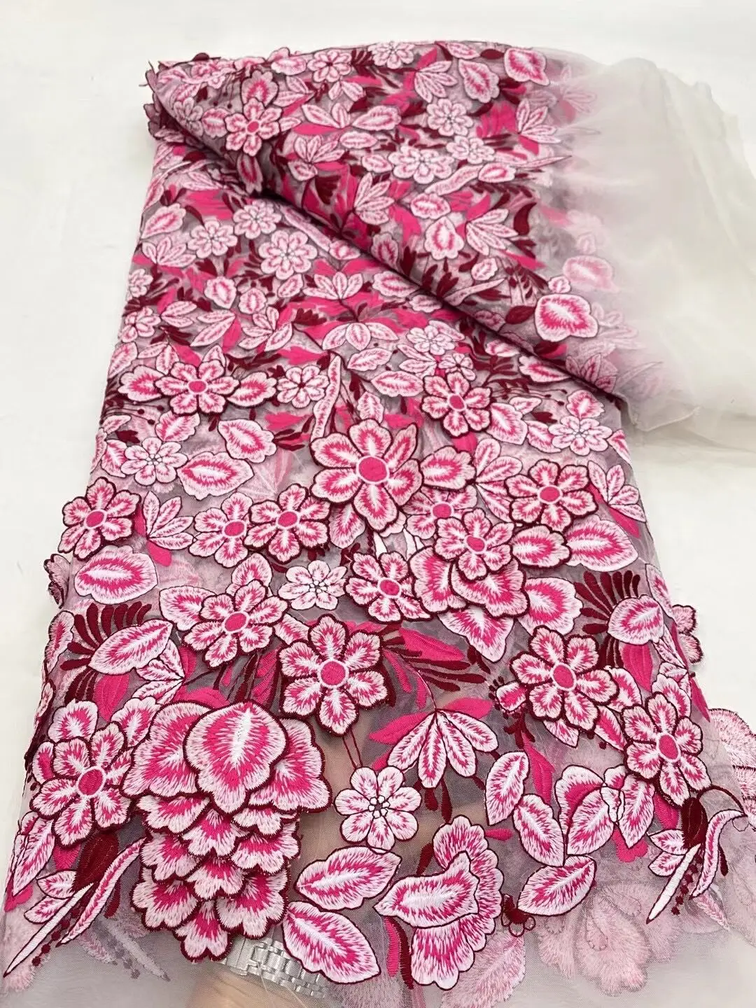 Нигерийская Тюлевая кружевная ткань для шитья свадебное платье шифон