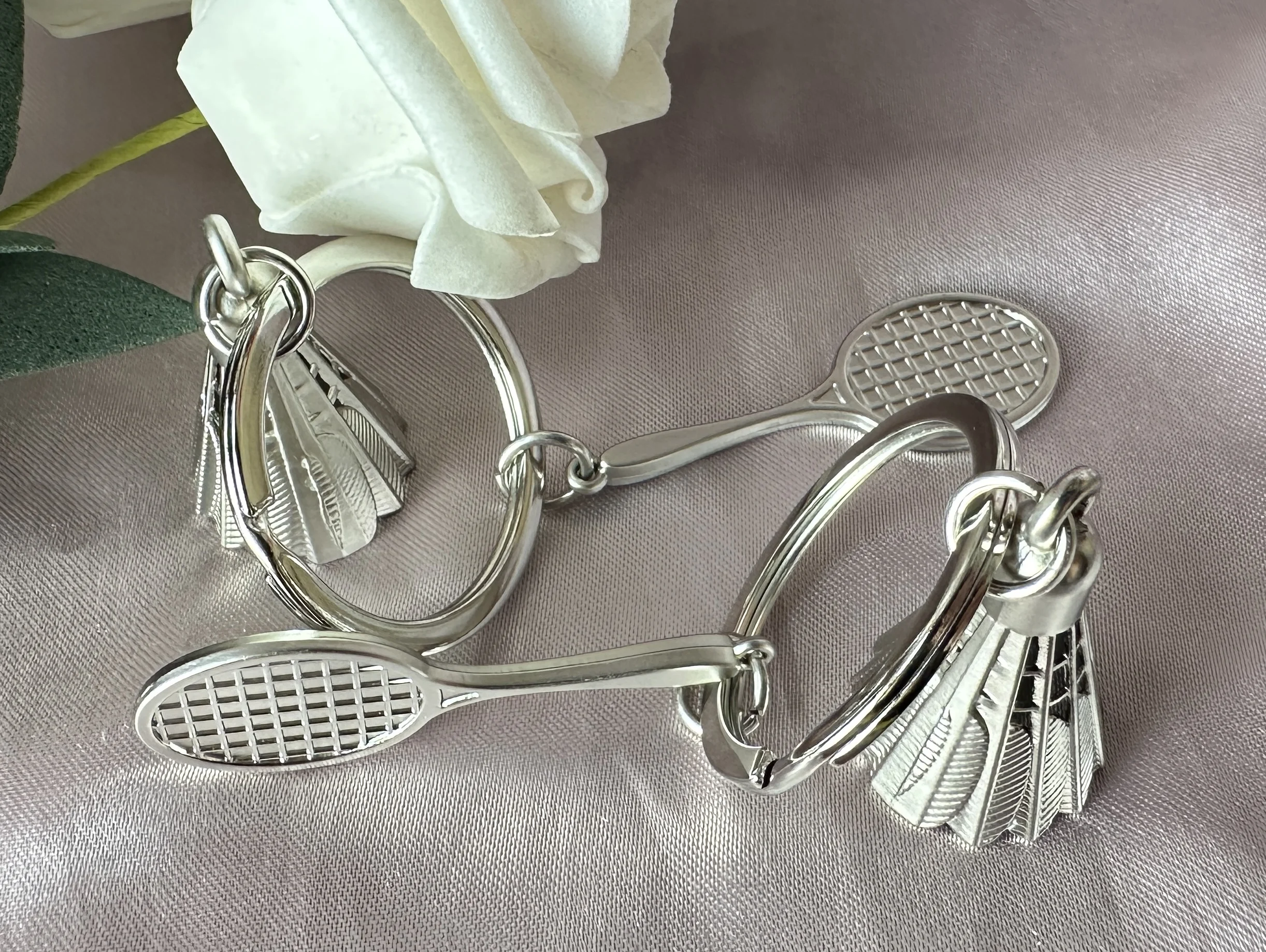 

Брелок для ключей KKAYLEE Бадминтон Серебряный