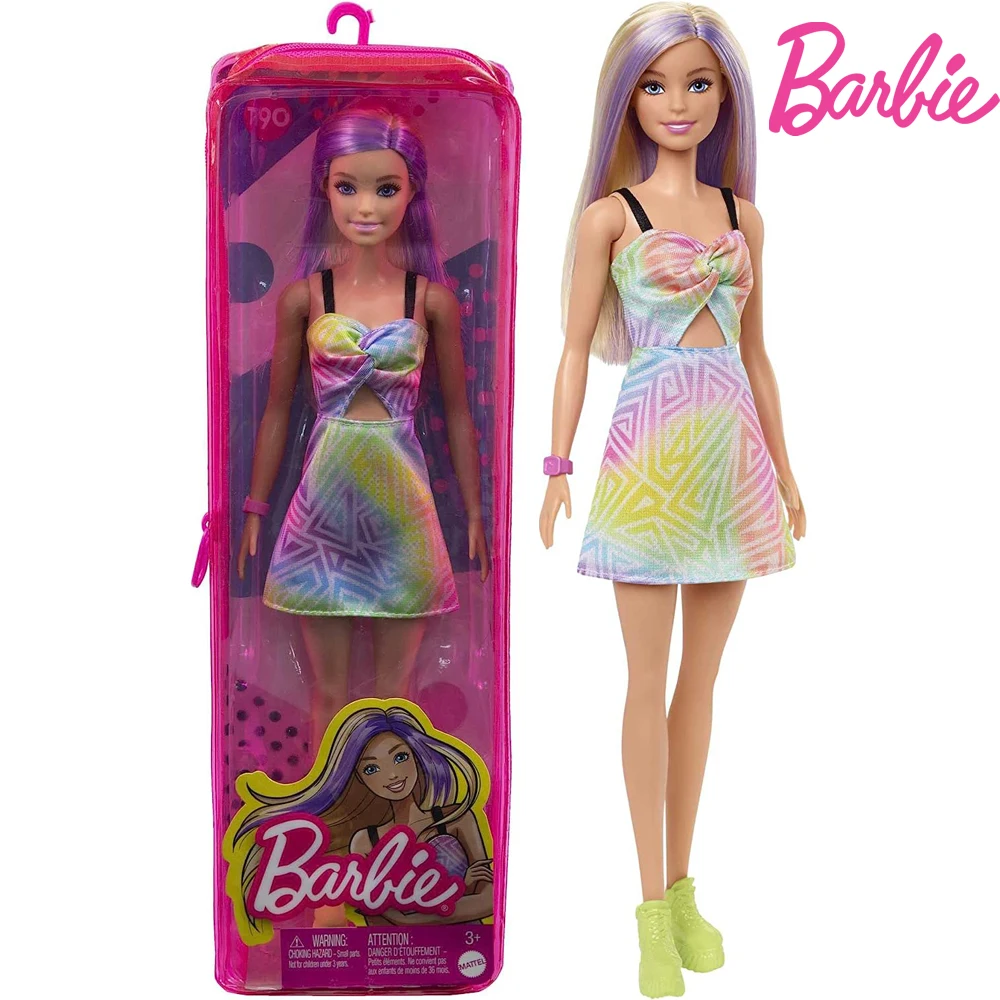 Оригинал Модницы Барби в радужном платье - HBV22,кукла барби, куклы для девочек, куклы, игрушки, кукла, Кукла Барби, кукла барби