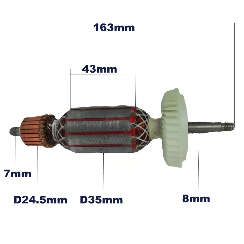 Якорь (ротор) для болгарки УШМ Bosch GWS 10-125. 9-125