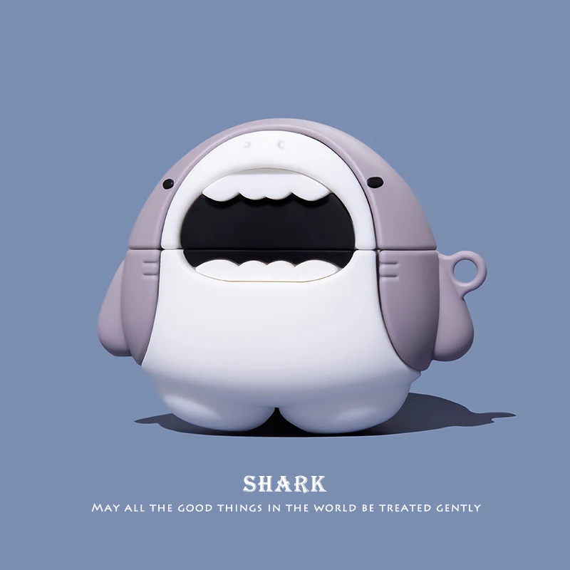 

For i9/i11/i12/inpods12 Case 3D Cartoon Bear Shark Earphone Cover Soft Silicone Wireless Bluetooth Cover