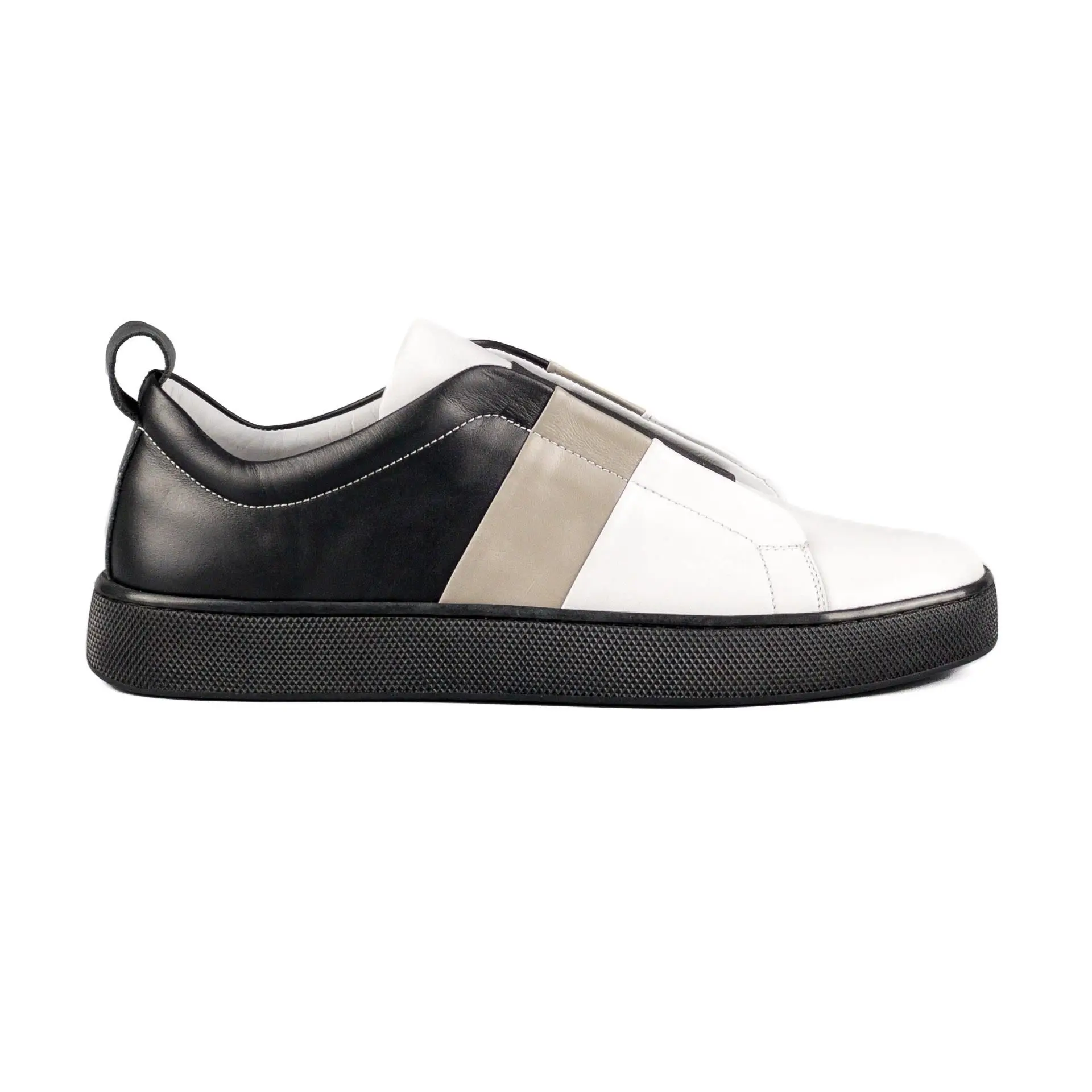 

Genuine Leather Navy Blue-White-Blue White Sole Shoes or Black-White-Grey Black Sole Men's Sports Shoes Sneaker Free Shipping