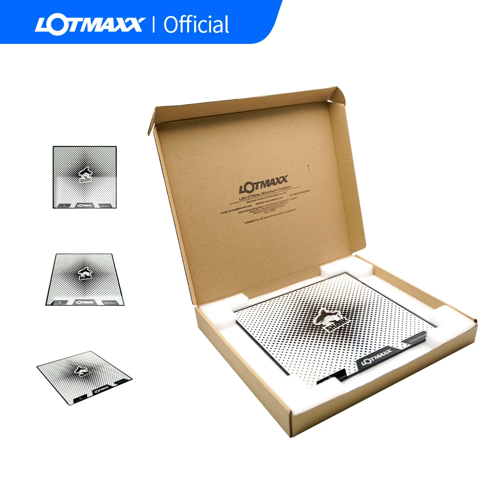 Стеклянная пластина LOTMAXX для SHARK V3/ V2 и принтеров других брендов (250 мм * 250 мм)
