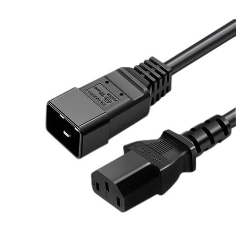 Компьютерный шнур питания PDU для ПК, разъем IEC C13, штекер IEC C20, 1 м/1,8 м/3 м, 3 фута, 6 футов, черный-16 ампер, кабель питания 250 В