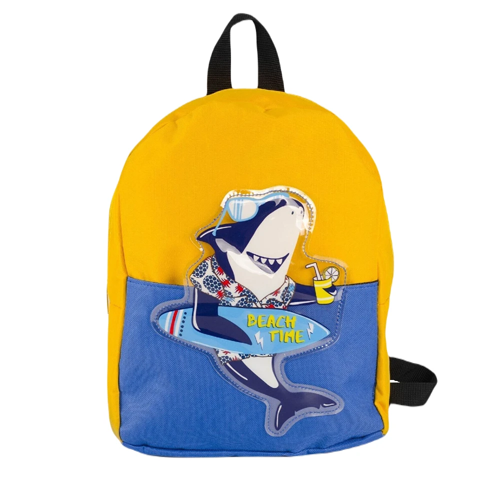 Gen-of Yellow Shark Pattern Kids Backpack Bag Knapsack Waterproof Pack Student School Stationery High Quality Turkish Brand