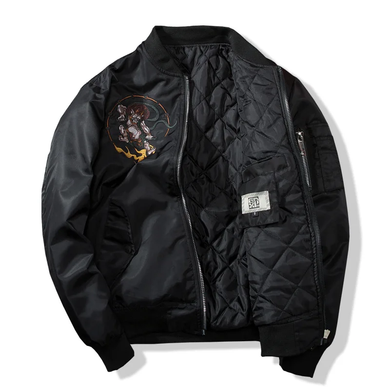 Весна 2025 японский модный бренд Yokosuka вышивка MA-1 пилотная куртка ВВС Мужская и