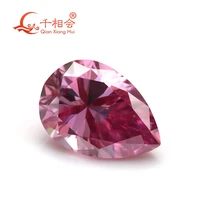 1 5ct pink red color pear shape diamond cut moissanite loose stone for jewelry making