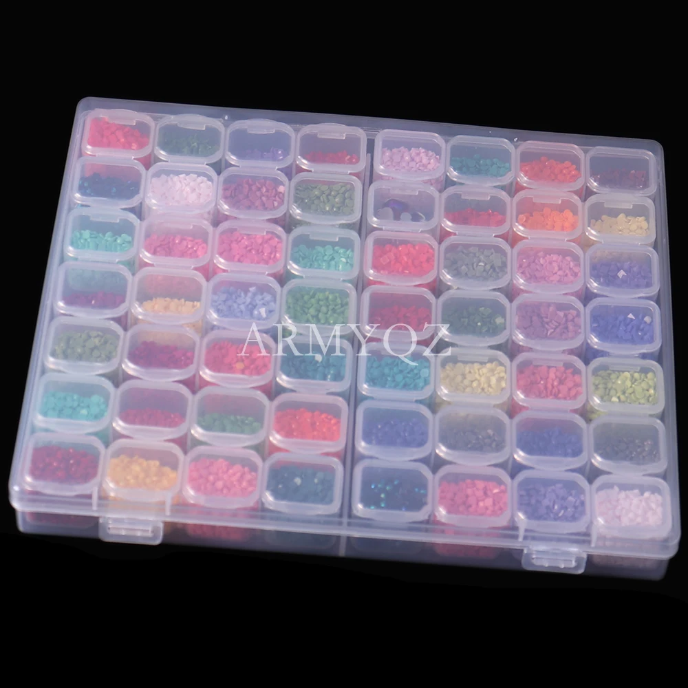 

56 Grids 5D DIY Diamond Painting Drill Box Jewelry Box Rhinestone Embroidery Crystal Bead Organizer Storage Case Container