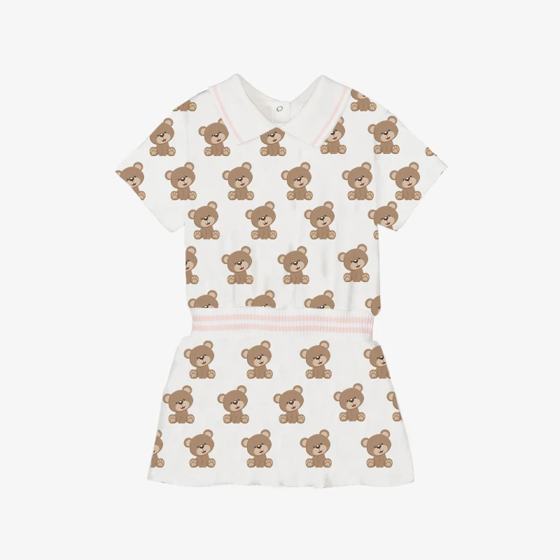 

NIGO Girls Bear Print Short Sleeve Cotton Dress #nigo37882