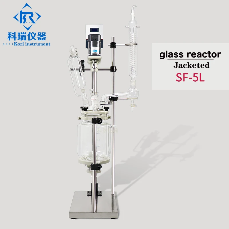 

5L Fixed Bed Type Jacket Glass Reactors Fermenter Bioreactor