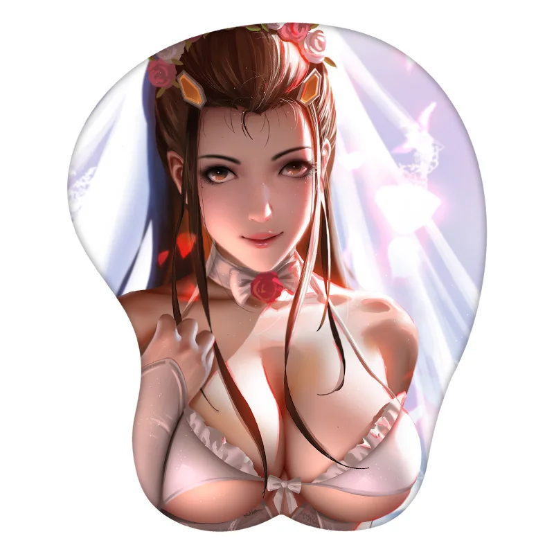 

Brigitte Overwatch Anime 3D Mouse Pad Wrist Rest Silicone Sexy Creative Gaming Mousepad Mat