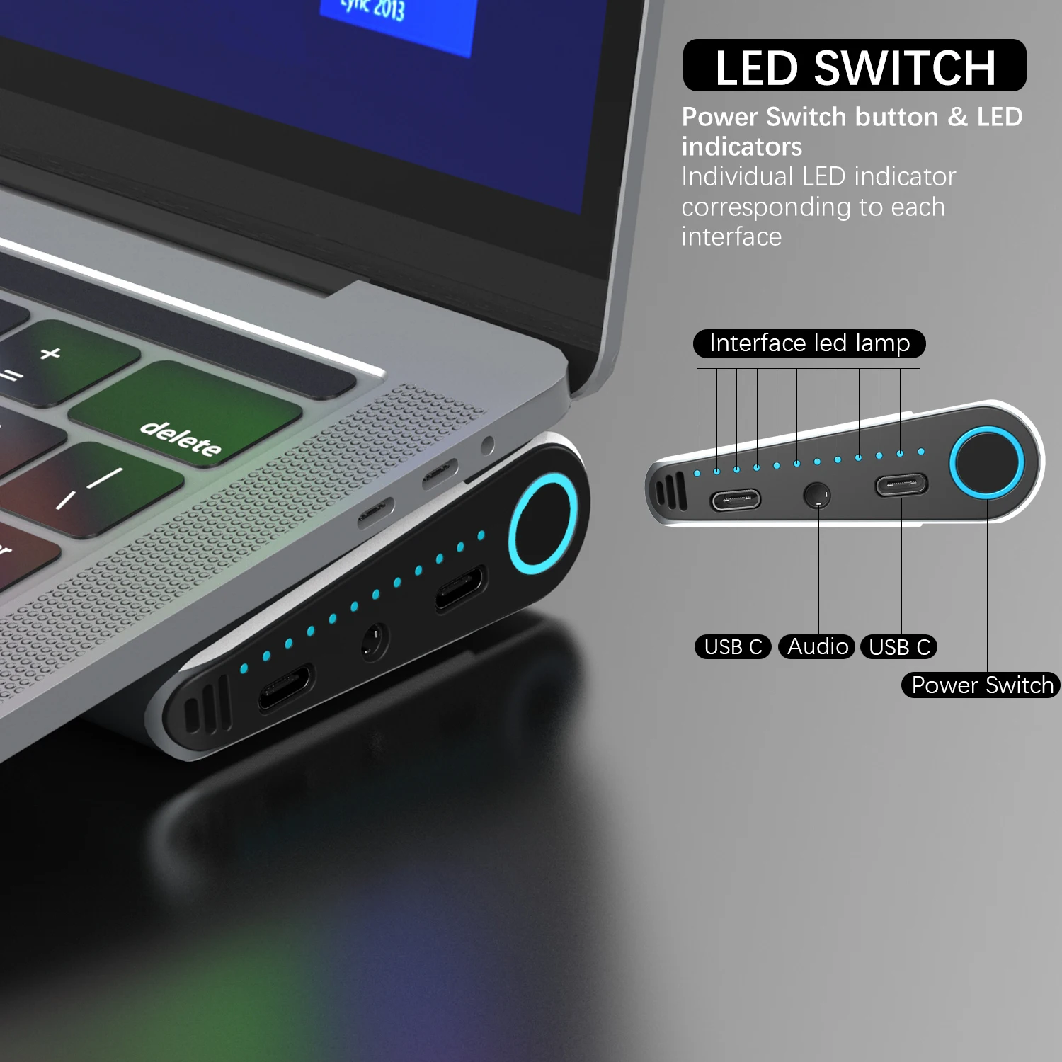 Док-станция USB C устройство для чтения SD-карт с тремя USB-портами HDMI DP 4K 60 Гц Macbook Pro