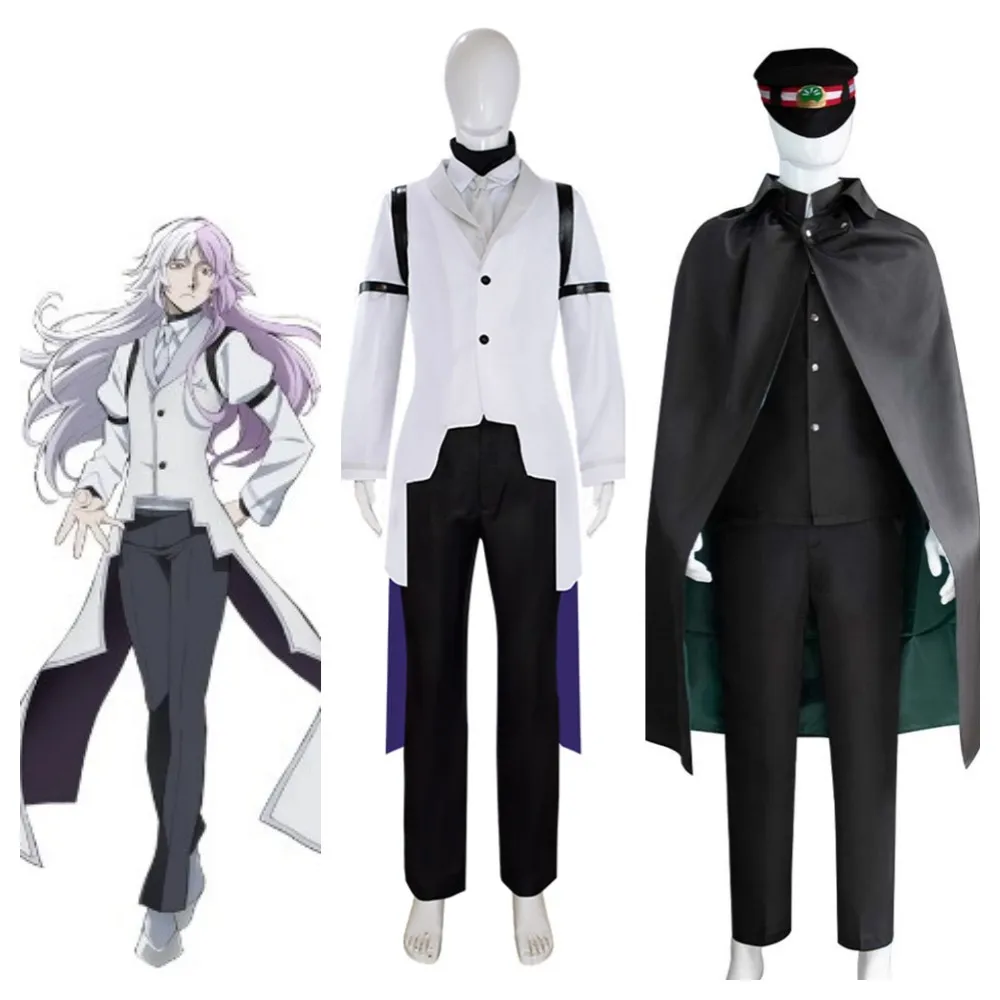

Anime Bungo Stray Dogs Sigma Cosplay Costume Long Trench Coat Pants Outfits Halloween Carnival Party Disguise Suit