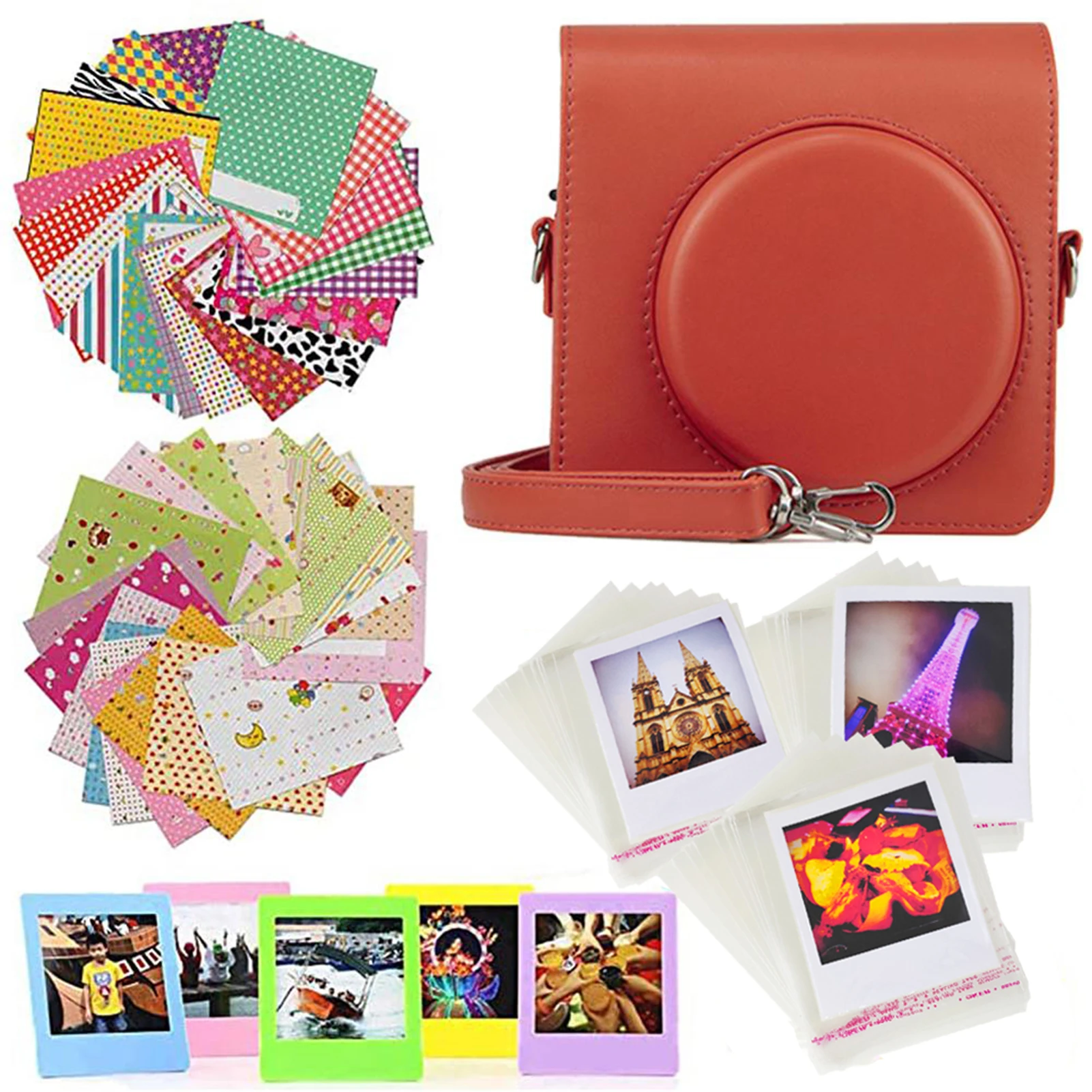 

7 in 1 Accessories Bundle Kit Set for Fuji Square SQ1 /Camera Bag / Films Bag / Frames / Stickers /Lace Border