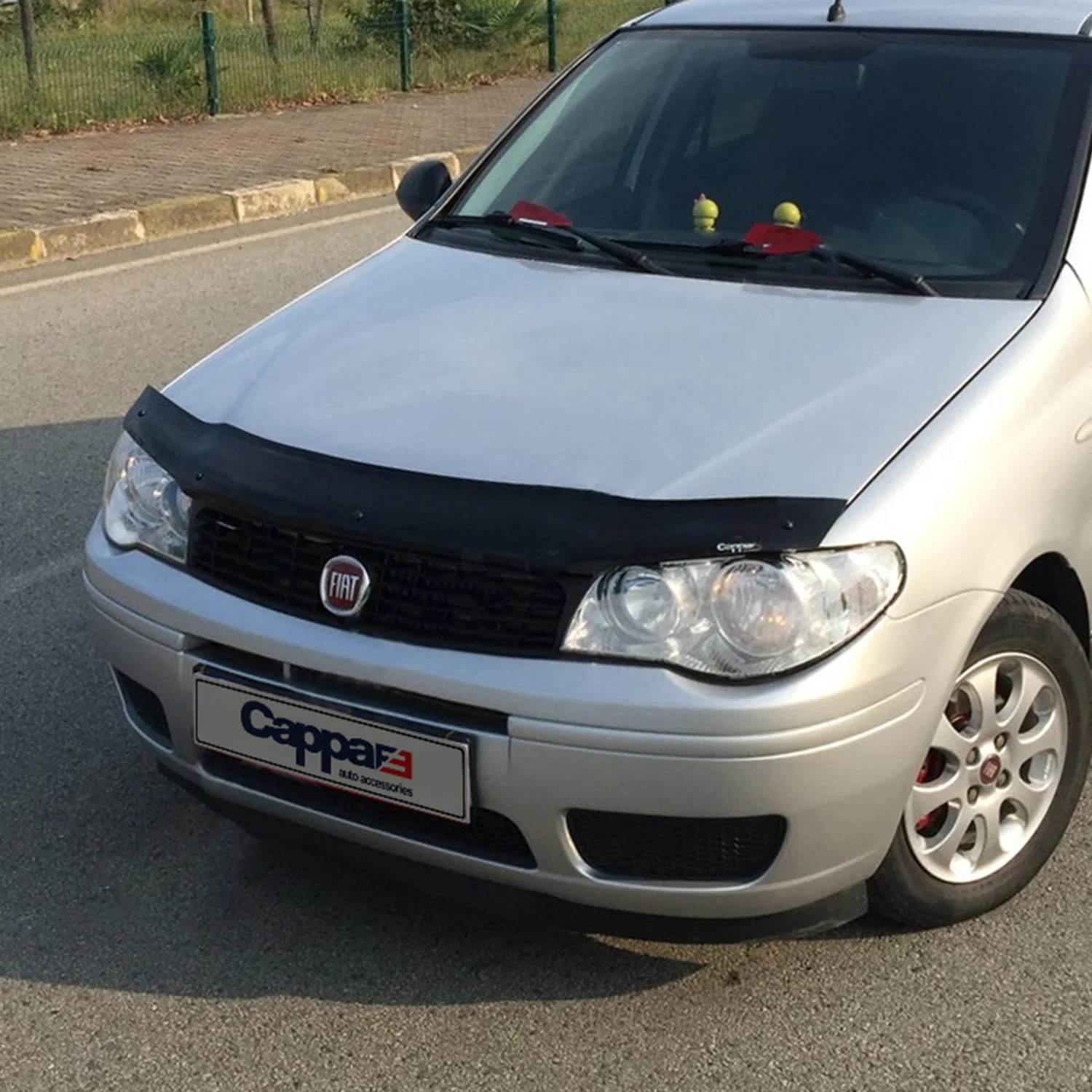 

Передний защитный спойлер для капота Fiat Albea 2014 до 2023