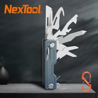 nextool new10 in 1 mini folding pocket knife hand tools survival edc multi tool mobile phone holder opener card pin scissors diy