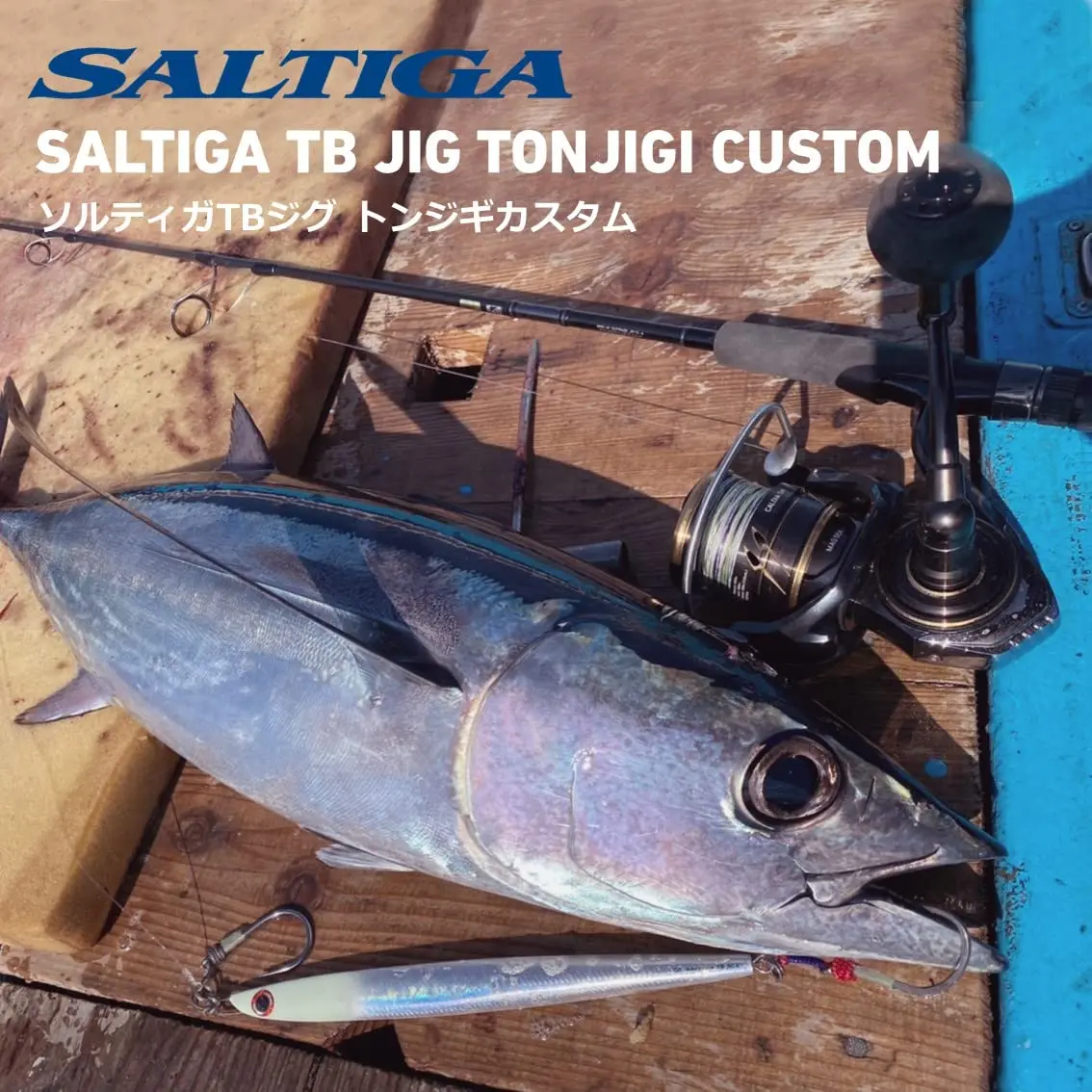 Мормышка DAIWA Saltiga TB Tonjigi Custom 300г Кеймура Ред Хед Синяя Зебра