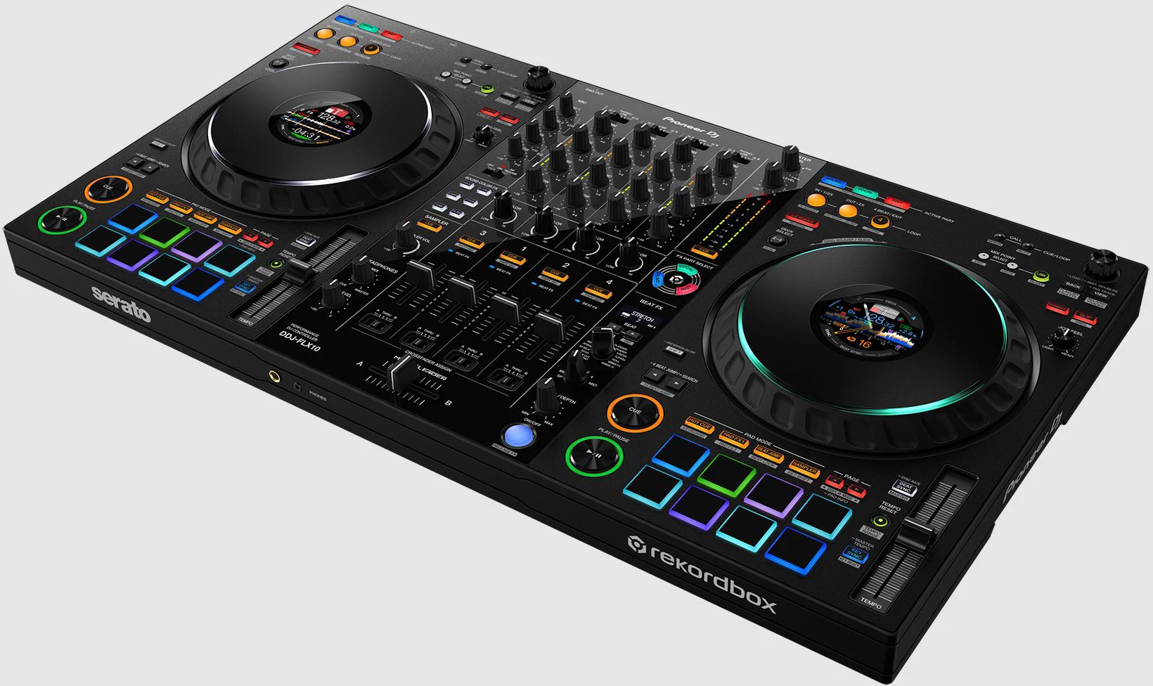 

(Совершенно новый) оригинальный Pioneer DJ DDJ-FLX10 4-канальный DJ-контроллер для рекламного бокса и Serato DJ Pro (черный)