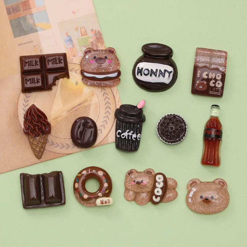 

13PC/Set Cartoon Bear and Rabbit Croc Charms For Kids Applique Car Cup Bag Phone Decorations For Women Children Shoes Accessorie