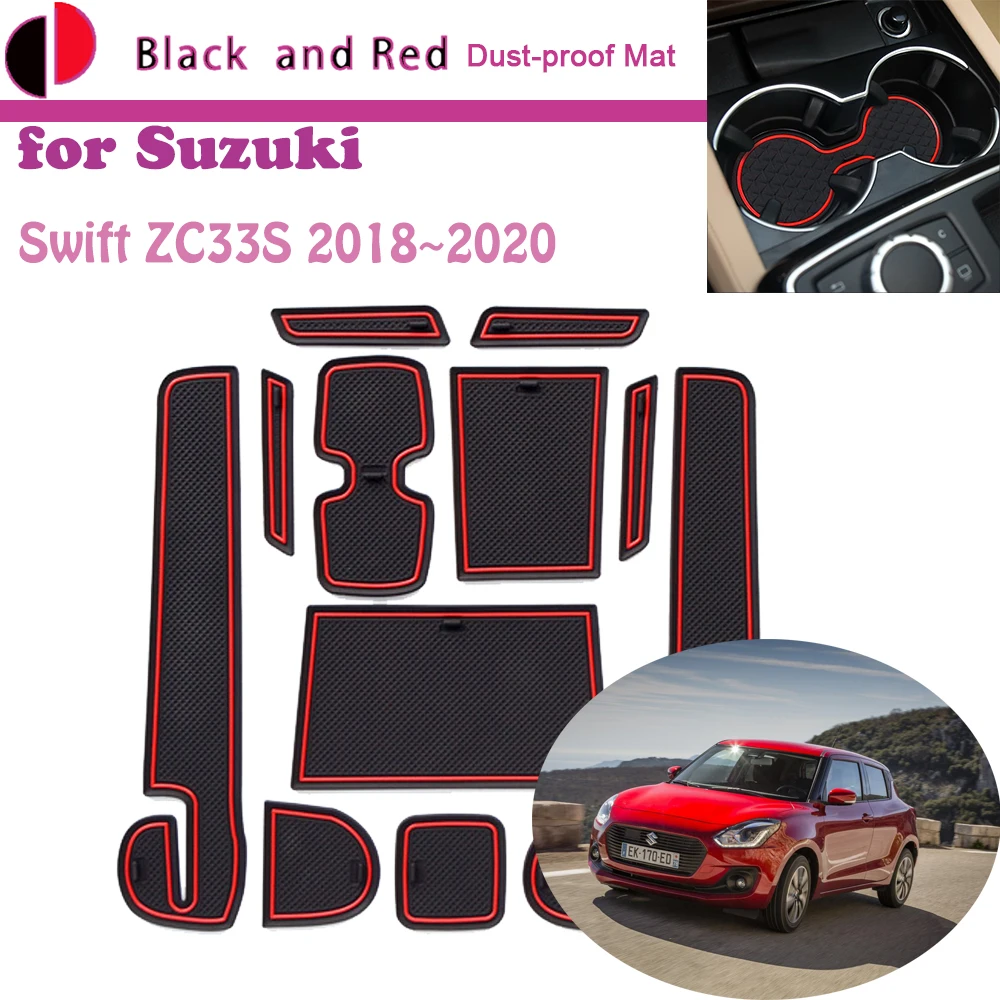 

Rubber Door Groove Mat for Suzuki Swift ZC33S 2018 2019 2020 Cushion Gate Storage Slot Coaster Dust-proof Car Inner Sticker Rug