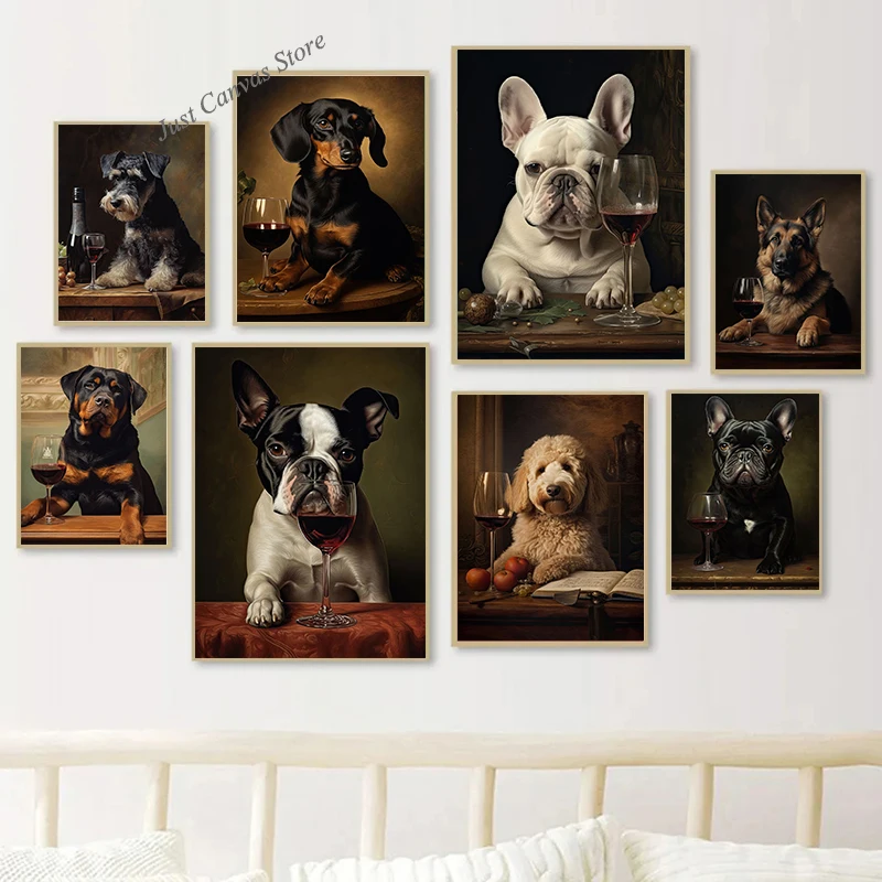 Картина на холсте с изображением собаки